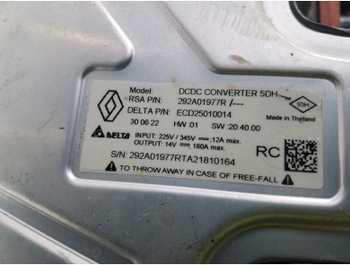 Onduleur convertisseur - Renault CLIO V PH.1 - 291A15636R - V0-5051Y