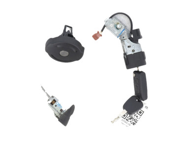 Steering lock and door key cylinders kit used - Peugeot PARTNER - 4162 LJ