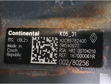 Engine type K9K856 - Dacia DUSTER I PH.2 - H1-3729S