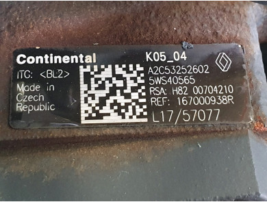 Engine type K9K846 - Renault MEGANE III PH.2 - Y1-6797G