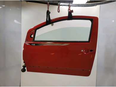Left door (3-door models only) - Citroen C2 - Rouge Fonce - 9002T1 - P0-2425T