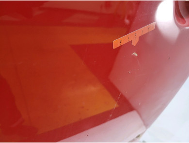 Left door (3-door models only) - Citroen C2 - Rouge Fonce - 9002T1 - P0-2425T