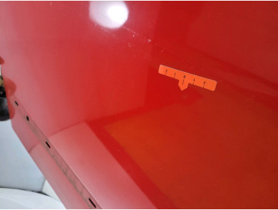 Left door (3-door models only) - Citroen C2 - Rouge Fonce - 9002T1 - P0-2425T