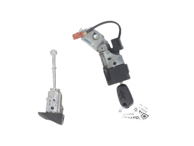 Steering lock and door key cylinders kit used - Citroen BERLINGO FOURGON - 00004162LK