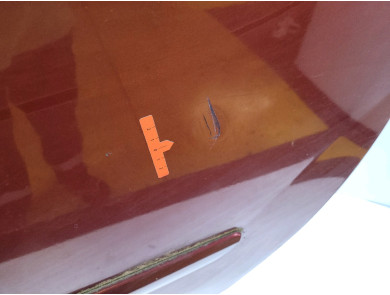 Porte latérale arrière gauche - Renault KANGOO II PH.1 - Rouge Fonce - 821013279R - C1-6238P