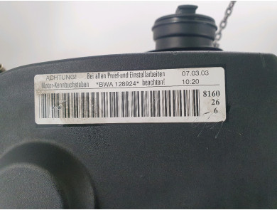 Engine type BWA - Volkswagen GOLF V - X0-1505J