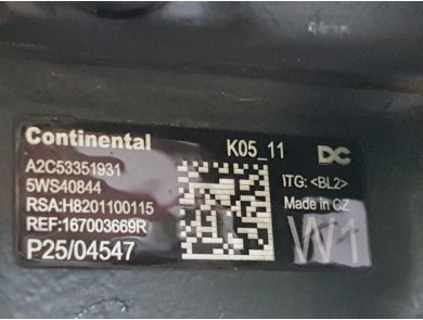 Engine type K9K656 - Renault MEGANE III PH.2 - Y1-8000U