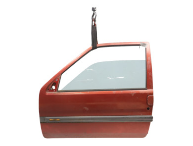 Left door (3-door models only) - Citroen SAXO PH.2 - Rouge Fonce - 9002H2 - V1-3933V