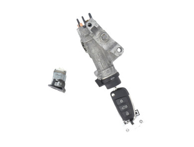 Steering lock and door key cylinders kit used - Audi A4 - 8E0898375 AA