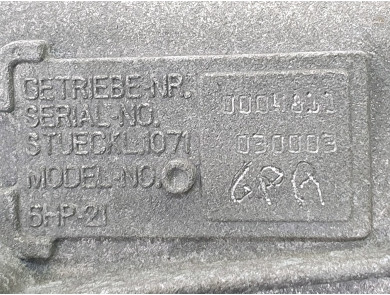 Gearbox type GA6HP19Z - ZXN - BMW SERIE 3 V PH.1 - H1-6828S