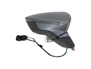 Rétroviseur droit - Seat LEON III PH.1 - Gris Clair - 5F1857508Q9B9 - J0-1073K