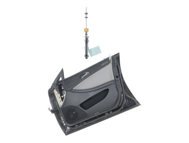 Porte avant droite - Mercedes CLASSE CLS I PH 1 - Noir - 2197200205 - P0-9688N