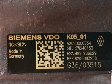 Engine type K9K732 - Renault MEGANE II PH.2 - Q0-2419G