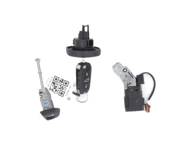 Steering lock and door key cylinders kit used - Citroen BERLINGO - 9819250080