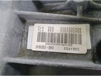 Gearbox type TL4359 - Renault CAPTUR I PH.2 - V0-9112S