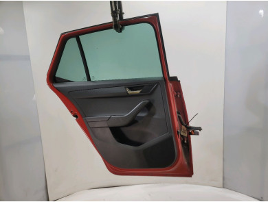 Porte arrière gauche - Skoda FABIA III PH.1 - Rouge Fonce - 6V6833055A - K1-8854U