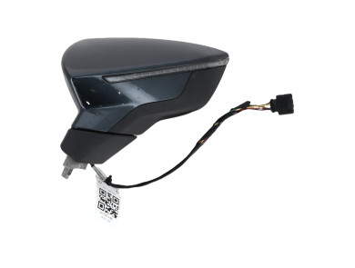Left wing mirror - Seat LEON III PH.2 - Gris Clair - 5F1857507P9B9 - W1-6623C