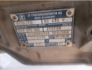 Boîte de vitesses type ZF4000 - Renault MASTER III PH.1 - W1-2562N