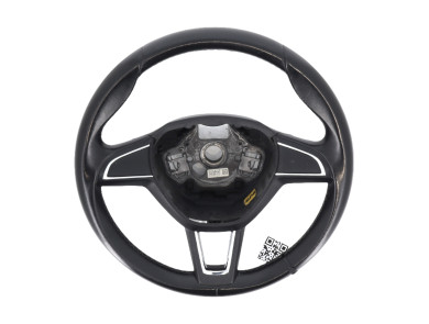 Steering wheel used - Skoda FABIA - 5E0419091B MBJ