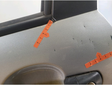 Left door (3-door models only) - Peugeot 207 - Gris Clair - 9002AN - M1-3014B
