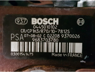 Engine type 9HZ - Peugeot 207 - U1-2573N