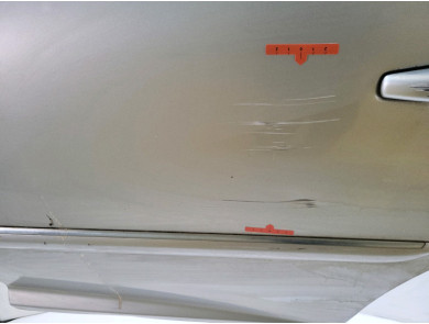 Porte arrière gauche - Peugeot 207 - Gris Clair - 9006N2 - B1-1150R