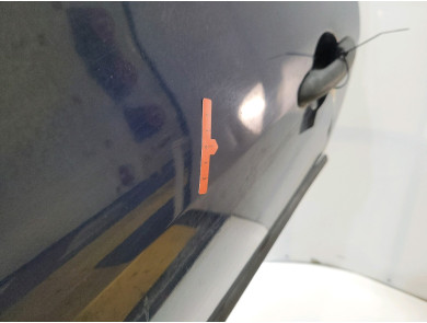 Porte gauche (3 portes) - Renault CLIO III PH.1 - Bleu Fonce - 7751476108 - L0-4921M