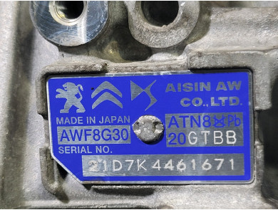 Gearbox type 20GTBB - Peugeot 208 II PH.1 - P0-8698H