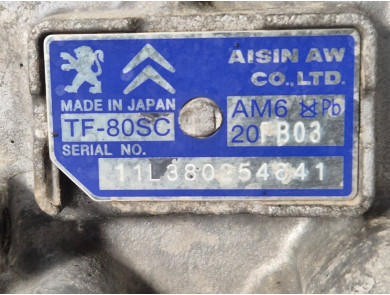 Boîte de vitesses type 20FB03 - Peugeot 508 I PH.1 - L2-0149C