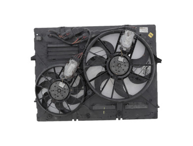 Radiator fan + mounting used - Porsche CAYENNE - 95562413601
