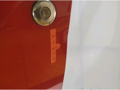 Porte avant gauche - Dacia SANDERO I - Rouge Fonce - 801011499R - B1-8581L