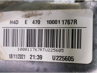 Engine type H4D470 - Renault CLIO V PH.1 - Y1-4606X
