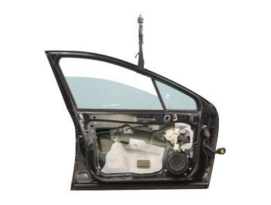 Left front door - Peugeot 407 PH.2 - Noir - 9002AL - T1-1640U