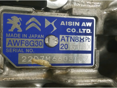Boîte de vitesses type 20GTBX - Citroen C4 III PH.1 - A0-6940I